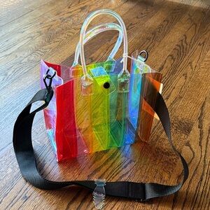 Target Unisex Small Multicolor Transparent Crossbody Tote Bag